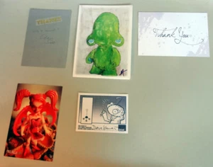 5 tarjetas de artista firmadas varias Dave Kellett Paul Kaiju Colin Scott Matt Anderson+ - Imagen 1 de 11
