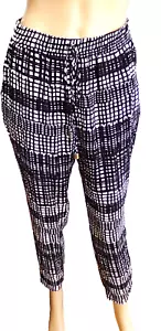 MICHAEL STARS BLACK WHITE WOMEN'S ANKLE PAINTS SIZE SMALL - Picture 1 of 2