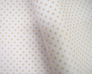 Kraft Wrapping Paper - 500mm x 60M - Kraft Brown Dots on White - Gift Packaging - Picture 1 of 4