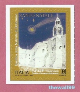 ITALIA 2024 Natale religioso FRANCOBOLLO B con Sovrapprezzo Pro Rifugiati - Foto 1 di 1