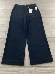 Hidden Jeans Utility Wide-Leg Corduroy Pants Women's Size 26 Black NWT - Picture 1 of 12
