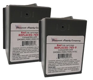 Digital Mailing System 765-9 Pitney Bowes Red Postage Ink 2pk/Two pack - Picture 1 of 4
