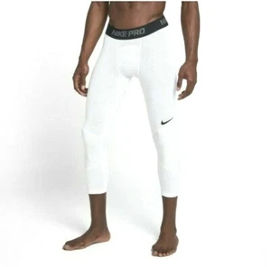 Nike Men’s Pro Dri-Fit Tights 3/4 Basketball Tights 2XL XXL White 925821-100 NEW - Picture 1 of 5