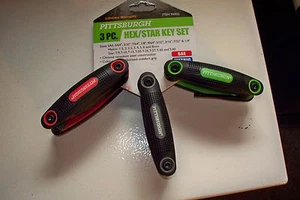 3pc Allen Wrench Set for SAE Metric and Torx Hex Star - Bild 1 von 2