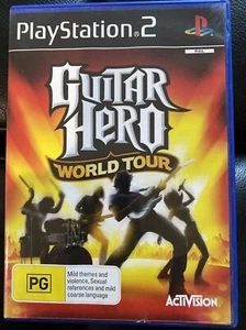 GUITAR HERO WORLD TOUR PS2 GAME PLAYSTATION 2 ACTIVISION DVD ROM - Picture 1 of 3