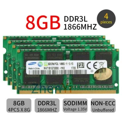 32GB 4x 8GB PC3-14900S DDR3 1866 For Late 2015 APPLE iMac 5K MK462LL/A Memory - Image 1 of 4