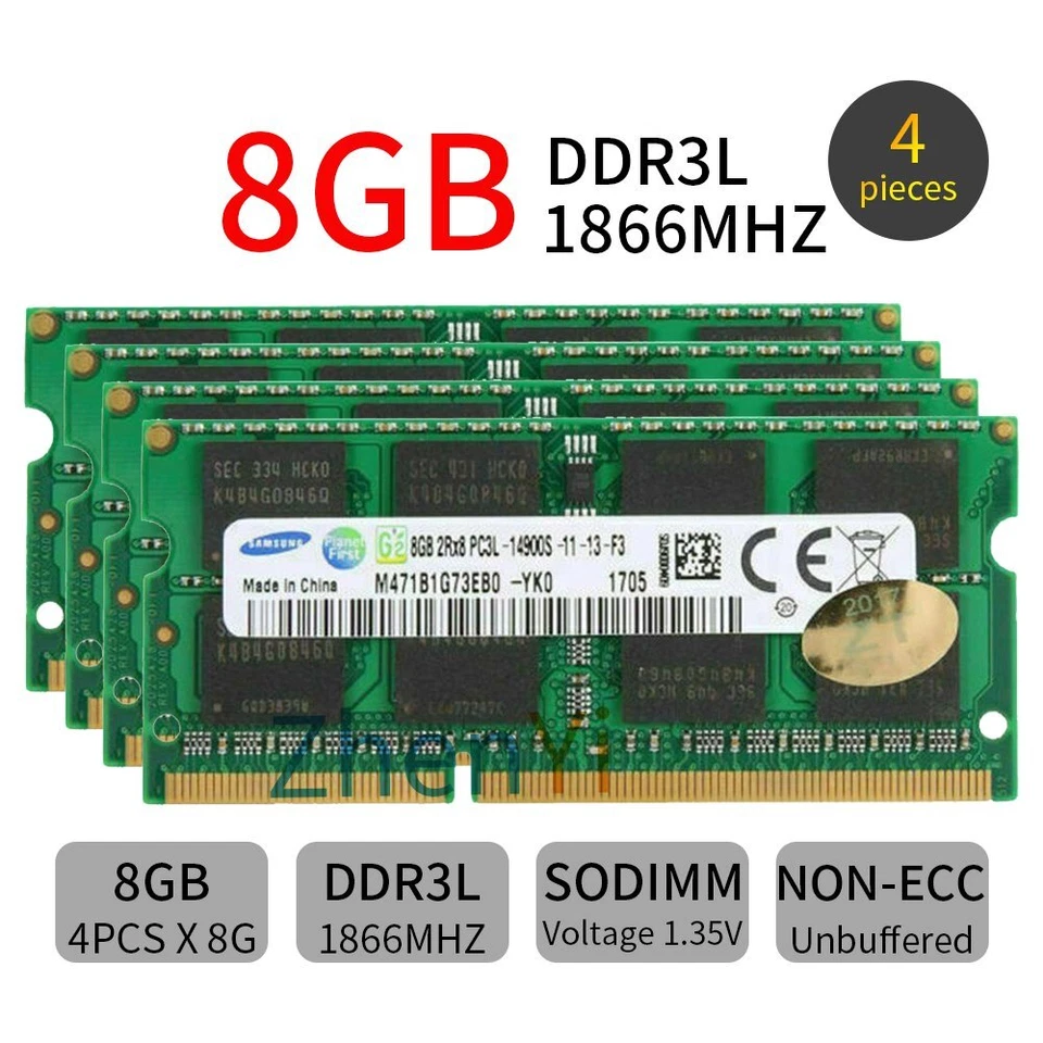 32GB 4x 8GB PC3-14900S DDR3 1866 For Late 2015 APPLE iMac 5K MK462LL/A Memory - Image 1 of 4