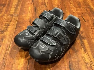 Serfas Black Gray Cycling MTB Biking Clip-In Exercise Bike Shoes Men’s Size 9.5 - Picture 1 of 17