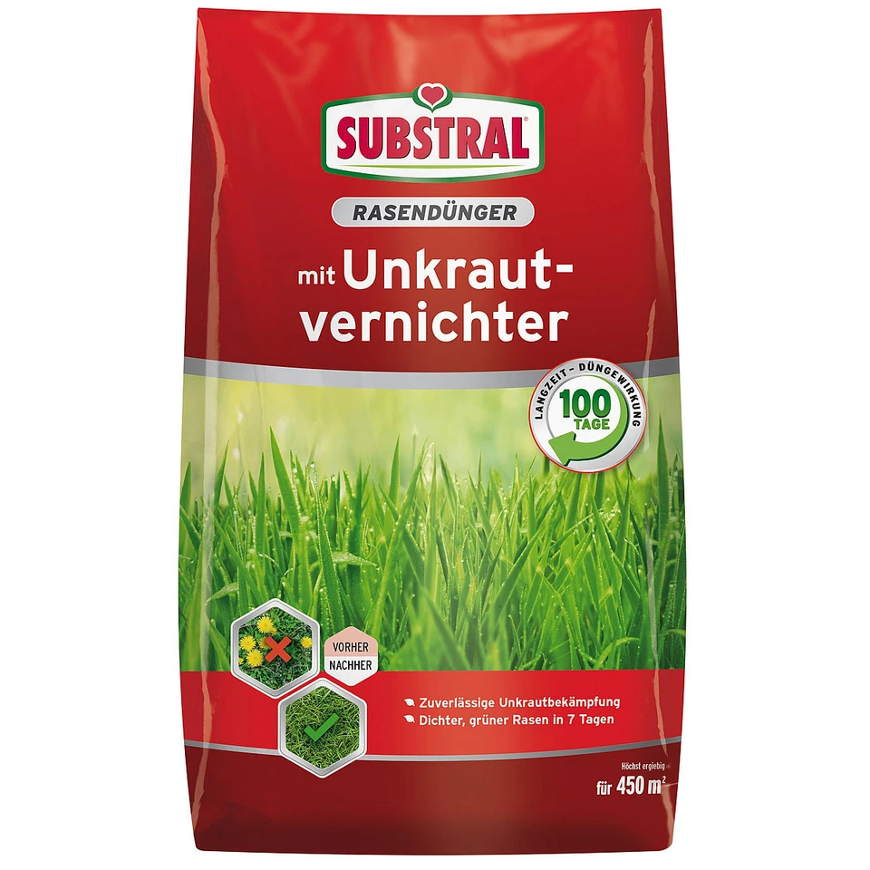 Substral Rasendünger mit Unkrautvernichter 9kg für 450qm - 8344 - Bild 1 von 1