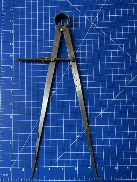 LUFKIN 42-12 Inside Caliper with Solid Nut, 12"  VINTAGE rusty - Image 1 of 4