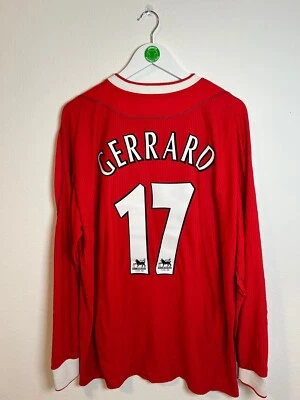 2002/04 Liverpool Home L/S Jersey Steven Gerrard XL - Image 1 of 3
