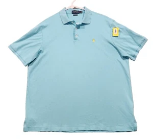 Camisa polo Ralph Lauren para hombre XL azul liso 100 % algodón manga corta - Imagen 1 de 14