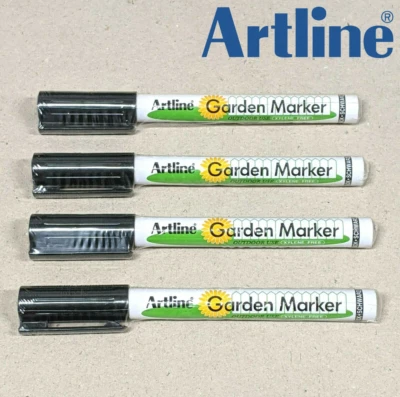 4 x Artline 780 Outdoor Gardeners Permanent Marker Bullet Tip 0.8mm Black EK-780 - image 1 of 4