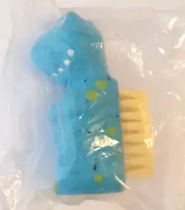 Vintage Rare Blue Dinosaur Nail Brush Child Bath Toy 2 1/2" Whimsical - Picture 1 of 6