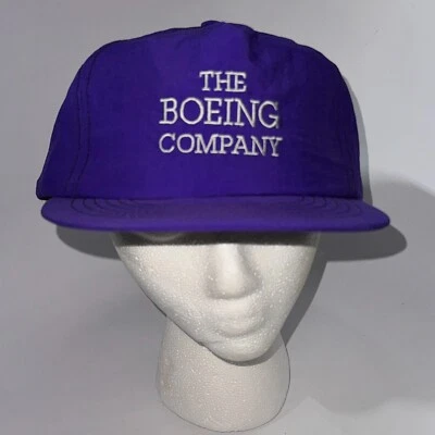 Vintage The Boeing Company Purple Snapback Hat Cap Made in USA Spellout - Image 1 of 4