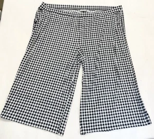 Susan Graver Sz 4X Black & White Stretch Waist Cropped Plus Size Pants - Bild 1 von 7