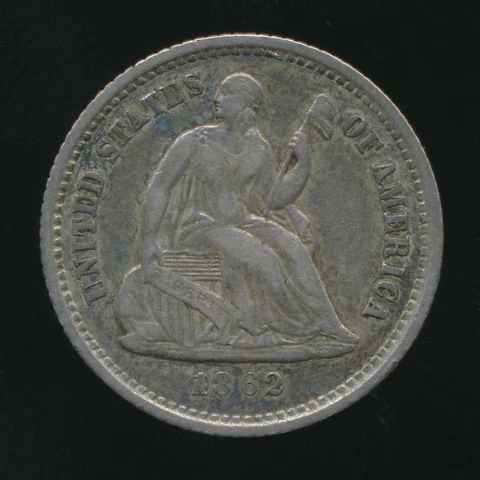 1862 LIBERTY SEATED HALF DIME 5C ~ CIRCULATED ~ SHIPS FREE! Cover