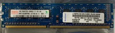 Hynix 1GB 1Rx8 PC3-8500-U-7-10-A0 / Lenovo FRU: 46R3322 - Image 1 of 4