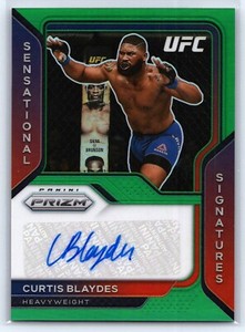2022 PANINI PRIZM UFC GREEN PRIZM SENSATIONAL SIGNATURES #SS-CBY CURTIS BLAYDES