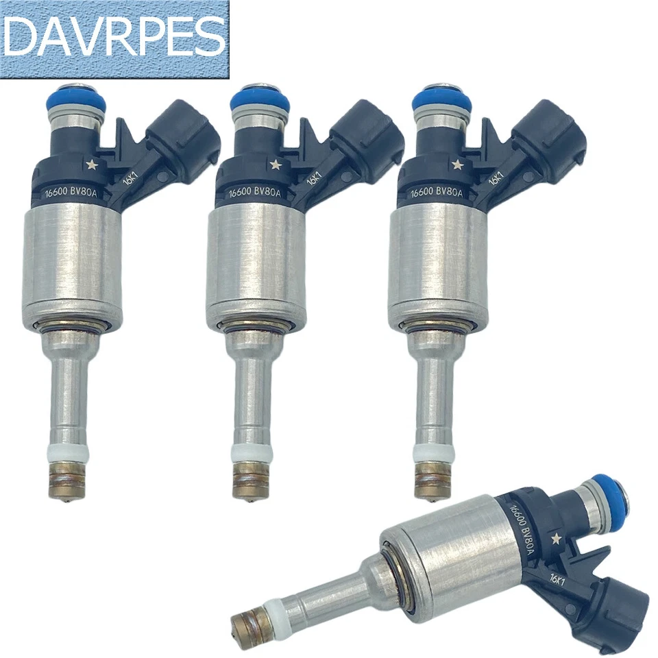 4 piezas inyectores de combustible 16600-BV80A para Nissan Juke 2014 2015 2016 2017 1,6 L turbo Foto 1 de 4