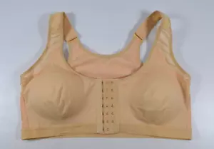 Nwt Embraced Beige Front Hook Bra Size 2XL Cream Color Adjustable Straps - Picture 1 of 9