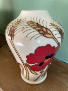 Moorcroft 'Harvest Poppy' Vase by Designer Emma Bossons 10cm Tall - Picture 1 of 6