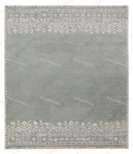 Alfombra bohemia india desa border lana antílope borde borde acolchado a mano - Imagen 1 de 7