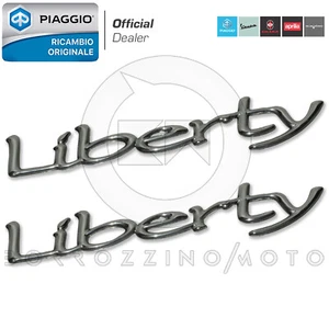 COPPIA TARGHETTE SCRITTA LIBERTY OEM PIAGGIO LIBERTY ELETTRICO PTT AUTO 50 2011 - Imagen 1 de 3