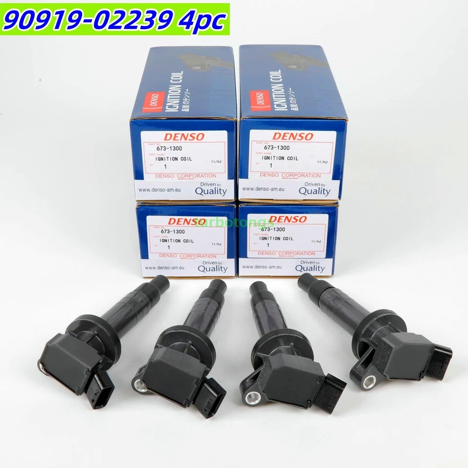 4Pcs New Denso Ignition Coil 90919-02239 for 2000-2010 Toyota Celica 673-1300 Foto 1 de 4