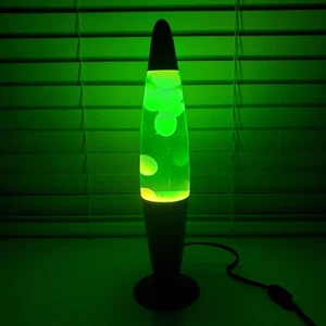 Vintage 90’s 16" Inch LP-20A Green/Blue Lava Lamp with Black Top And Base - Picture 1 of 17