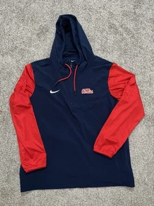Nike Ole Miss Rebels Men’s Quarter Zip Pullover DriFit Jacket XL - Picture 1 of 1