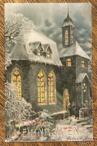 Hermosa postal antigua de la iglesia alemana HOLP to LIGHT de colección 1901! - Imagen 1 de 6