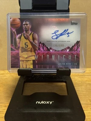 Jalen Rose Auto Topps Midnight/199 Foto 1 de 2