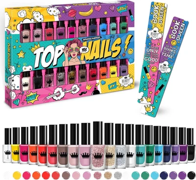 Beauty4Britain Set of 20 Nail Polish Varnish Bottles 20 Different Rich Colours