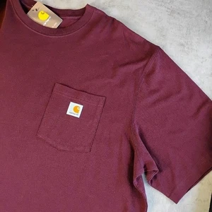 Carhartt Original Fit Pocket Tee Shirt Herren Plus 2X Port Red Arbeit Outdoor - Bild 1 von 7