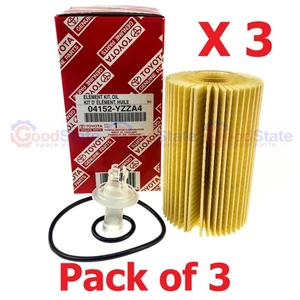 GENUINE Toyota LandCruiser VDJ200 V8 4.5 Diesel 1VD FTV Oil Filter Kit Pack Of 3 - Picture 1 of 10
