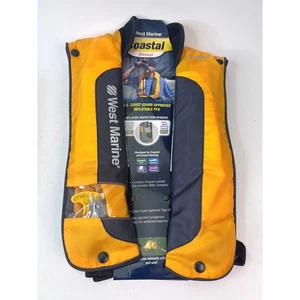 West Marine Coastal Auto Inflatable PFD Schwimmweste gelb grau 10997435 - Bild 1 von 8