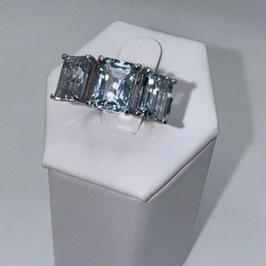 Vintage 925 Sterling Topaz Ladies Ring Sz 6.5 - Picture 1 of 10