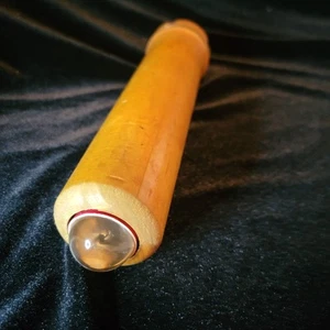 Vintage Wooden Kaleidoscope with Bowed Glass 9x1.5" Rare Collectible - Picture 1 of 3