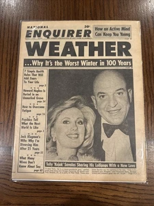National Enquirer Feb 1 1977 Savalas/Fairchild Bagged And Boarded!!! - Imagen 1 de 2