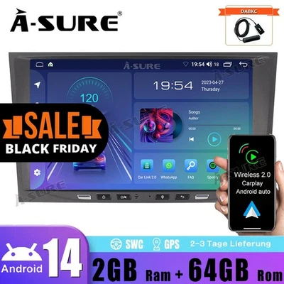 2+64G Für Opel Corsa C/D Zafira B Astra G H Android14 Carplay Autoradio GPS DAB+ - Bild 1 von 4