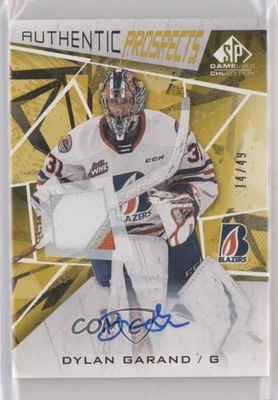 2021-22 Upper Deck SP Game Used CHL Edition Gold /49 Dylan Garand #30 Patch Auto - Image 1 of 2