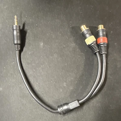 Mini Jack 3.5mm Male Stereo Plug to 2 RCA Female Jack Adapter Cable - Image 1 of 4