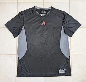 Nike Men's XXL Arizona Diamondbacks Shirt Black MLB Pro Combat Dri-Fit Baseball - Picture 1 of 7
