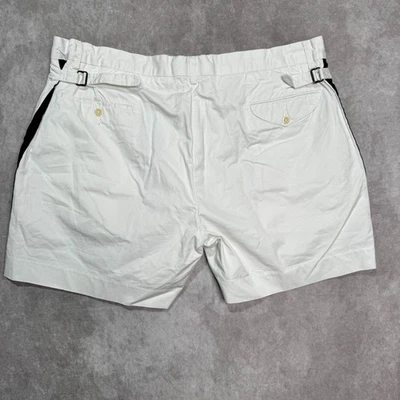 Pantalones Cortos De Colección Polo Por Ralph Lauren Cintura Ajustable Azul Marino Rayas Talla 42 Preppy Foto 1 de 4