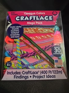 Toner Plastica CraftLace Neon Mega Pack per Bracciali Artigianato Portachiavi Fai da Te - Foto 1 di 3
