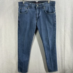 Isaia Napoli Jeans Self Edge Twill Denim Uomo Italia 48 US 32x30 Selvedge Italy - Foto 1 di 23