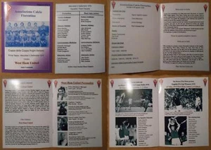 Fiorentina v West Ham United 3. September 1975 anglo-italienischer Pokal 1975 (BITTE LESEN). - Bild 1 von 1
