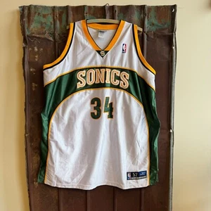 vintage ray allen seattle supersonics jersey size 52 2Xl sown on reebok - Picture 1 of 4