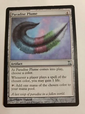 MTG Magic The Gathering Card Paradise Plume Artifact Time Spiral 2006 - Image 1 of 2